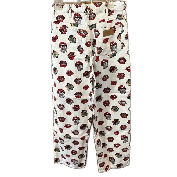 Wrangler Barrel 652 Read My Lips Jeans Women 29x31” New Cotton Zip Pockets Logo - Picture 6 of 16